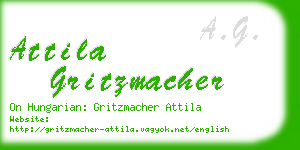attila gritzmacher business card